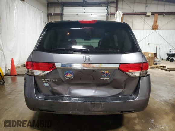 2015 Honda Odyssey LX with VIN 5FNRL5H25FB031580, listed as a Copart auction lot 48119255 with 143,552 mi miles and Salvage Title. Bid and sale history available at DreamBid. Image 6.