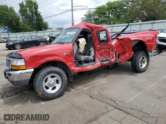 1999 Ford Ranger XL with VIN 1FTZR15V3XTA64467, listed as a Copart auction lot 61233125 with 274,317 mi miles and Salvage title. Bid and sale history available at DreamBid. Image 1.