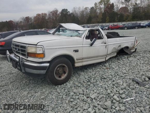 1996 Ford F-150 with VIN 1FTEF15N6TLB31158, listed as a Copart auction lot 80905514 with 157,435 mi miles and Salvage title. Bid and sale history available at DreamBid. Image 1.