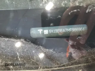 2021 Tesla Model 3 Standard Range Plus z VIN 5YJ3E1EA7MF986964, wystawiony jako Copart lot #55119995 z przebiegiem Nie podano mil oraz Szkody całkowita. Historia ofert i sprzedaży dostępna na DreamBid. Obrazek 13.