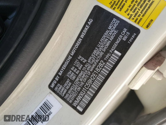 2017 MINI Hardtop 4 Door Cooper z VIN WMWXU1C59H2E18282, wystawiony jako Copart lot #51451895 z przebiegiem 118 919 mil mil oraz Szkoda całkowita • Salvage title. Historia ofert i sprzedaży dostępna na DreamBid. Obrazek 12.