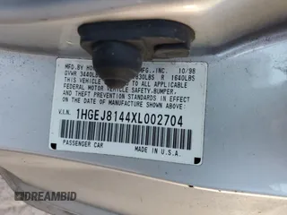 1999 Honda Civic EX with VIN 1HGEJ8144XL002704, listed as a Copart auction lot 58281674 with 155,981 mi miles and Salvage Title. Bid and sale history available at carsss.com. Image 14.