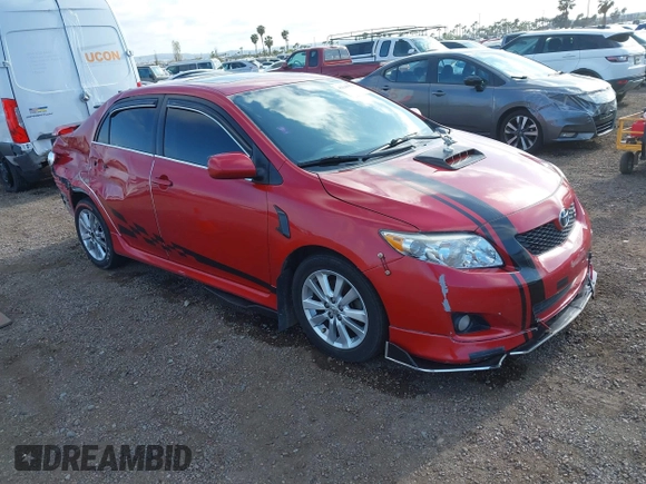 2009 Toyota Corolla with VIN 1NXBU40EX9Z027482, listed as a IAAI auction lot 42149978 with 164,318 mi miles. Bid and sale history available at carsss.com. Image 1.