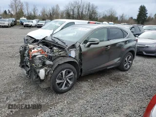 2021 Lexus NX 300h z VIN JTJGJRDZ9M2155016, wystawiony jako Copart lot #49876235 z przebiegiem 43 870 mil mil oraz Szkody całkowita. Historia ofert i sprzedaży dostępna na DreamBid. Obrazek 1.