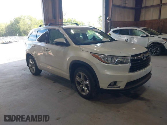 2015 Toyota Highlander Limited with VIN 5TDDKRFH1FS117329, listed as a IAAI auction lot 42776835 with 67,889 mi miles and . Bid and sale history available at DreamBid. Image 1.