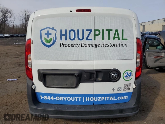 2020 Ram ProMaster City Cargo Van Tradesman with VIN ZFBHRFAB3L6R48022, listed as a Copart auction lot 50402055 with 81,484 mi miles and Salvage Title. Bid and sale history available at carsss.com. Image 6.