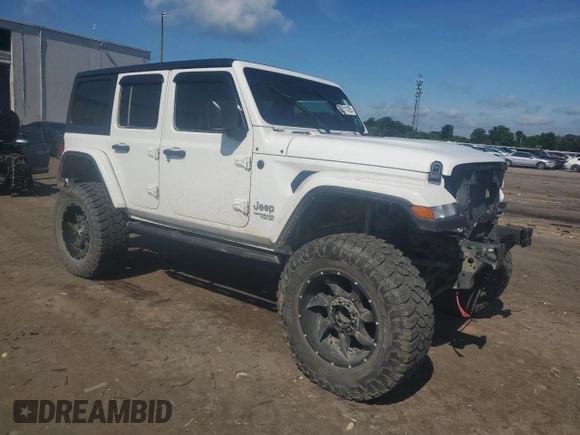 2019 Jeep Wrangler Unlimited Sport S with VIN 1C4HJXDG5KW505886, listed as a Copart auction lot 60511425 with 16,107 mi miles and Salvage title. Bid and sale history available at DreamBid. Image 4.