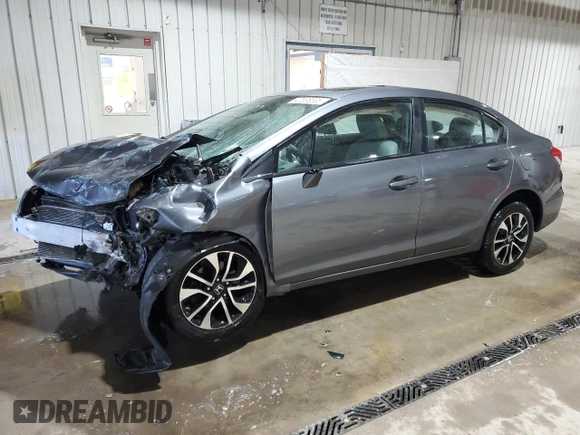 2013 Honda Civic EX with VIN 19XFB2F80DE080622, listed as a Copart auction lot 47538505 with Not Provided miles and Salvage Title. Bid and sale history available at DreamBid. Image 1.