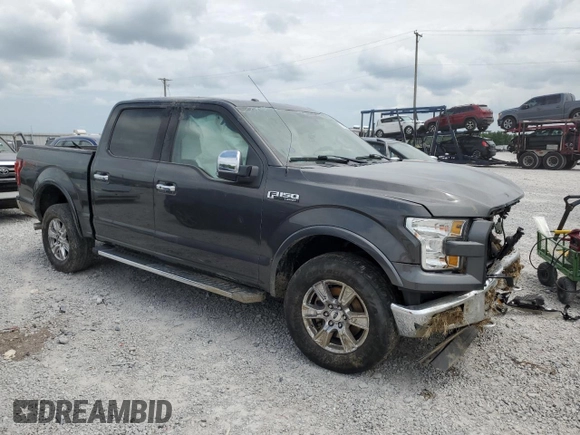 2015 Ford F-150 XLT with VIN 1FTEW1EFXFFC60791, listed as a Copart auction lot 58831015 with Not provided miles and Salvage title. Bid and sale history available at DreamBid. Image 4.
