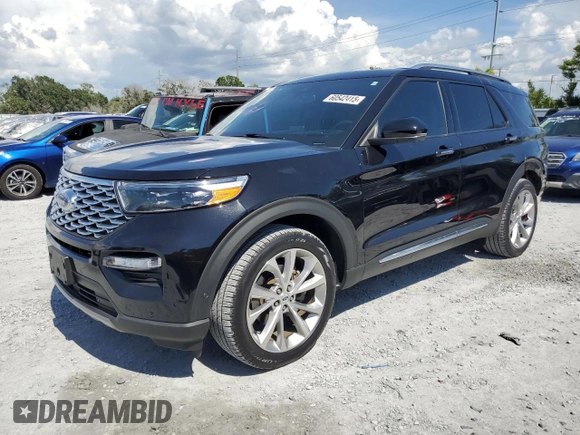 2021 Ford Explorer Platinum with VIN 1FM5K8HC7MGB00084, listed as a Copart auction lot 60542415 with 36,688 mi miles and Salvage title. Bid and sale history available at DreamBid. Image 1.