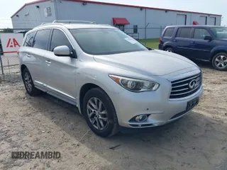 2014 Infiniti QX60 with VIN 5N1AL0MM9EC537749, listed as a IAAI auction lot 41979060 with 116,497 mi miles. Bid and sale history available at carsss.com. Image 1.