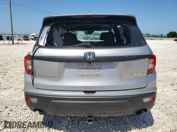 2021 Honda Passport EX-L with VIN 5FNYF8H54MB038872, listed as a Copart auction lot 56015634 with 0 mi miles and Non Repairable. Bid and sale history available at carsss.com. Image 6.