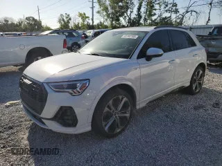 2021 Audi Q3 S line Premium Plus с VIN WA1EECF31M1103352, выставлен на аукционе Copart как лот 53702785 с пробегом 46 469 миль миль и На запчасти • Non repairable. История ставок и продаж доступна на DreamBid. Изображение 1.