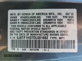 2013 Honda Crosstour EX z VIN 5J6TF1H37DL001662, wystawiony jako Copart lot #77690664 z przebiegiem 236 768 mil mil oraz Szkoda całkowita • Salvage title. Historia ofert i sprzedaży dostępna na DreamBid. Obrazek 12.