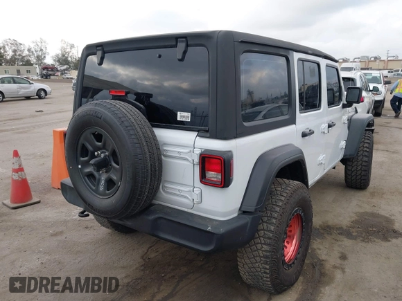 2023 Jeep Wrangler Sport S with VIN 1C4HJXDG0PW638871, listed as a IAAI auction lot 42129295 with 16,171 mi miles and . Bid and sale history available at DreamBid. Image 4.