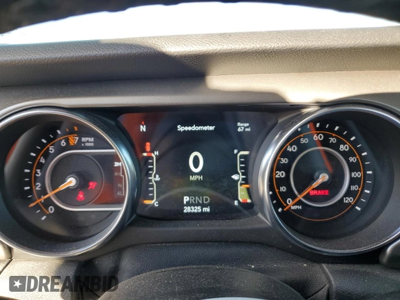 2021 Jeep Wrangler Sport S with VIN 1C4HJXAG6MW557583, listed as a Copart auction lot 88603685 with 28,325 mi miles and Salvage Title. Bid and sale history available at DreamBid. Image 9.