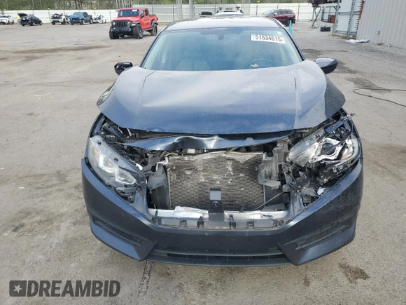 2017 Honda Civic LX with VIN 19XFC2F53HE033738, listed as a Copart auction lot 51534615 with 129,960 mi miles and Salvage Title. Bid and sale history available at DreamBid. Image 11.