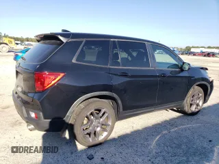 2022 Honda Passport EX-L z VIN 5FNYF7H57NB006655, wystawiony jako Copart lot #48693295 z przebiegiem 38 579 mil mil oraz Szkoda całkowita • Salvage title. Historia ofert i sprzedaży dostępna na DreamBid. Obrazek 3.
