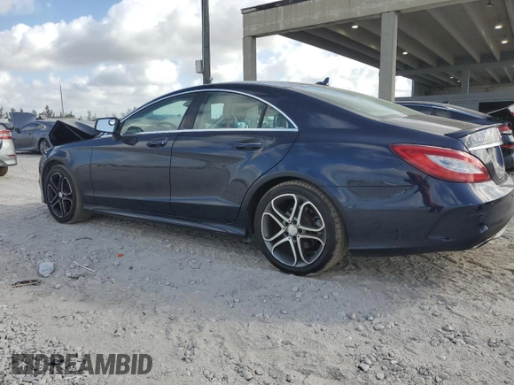 2015 Mercedes-Benz CLS 400 with VIN WDDLJ6HB8FA154029, listed as a Copart auction lot 45173395 with 63,889 mi miles and Salvage title. Bid and sale history available at DreamBid. Image 2.
