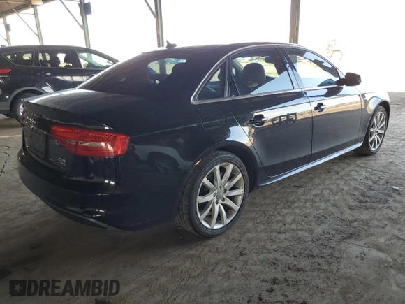 2014 Audi A4 Premium with VIN WAUBFAFL1EN025074, listed as a Copart auction lot 51700855 with 104,662 mi miles and Salvage Title. Bid and sale history available at carsss.com. Image 3.