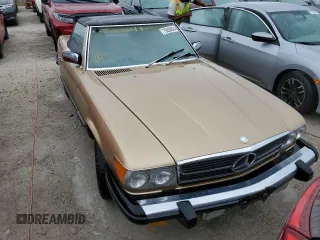 1984 Mercedes-Benz 380 380SL with VIN WDBBA45AXEA009528, listed as a Copart auction lot 75636624 with 82,614 mi miles and Salvage Title. Bid and sale history available at carsss.com. Image 5.