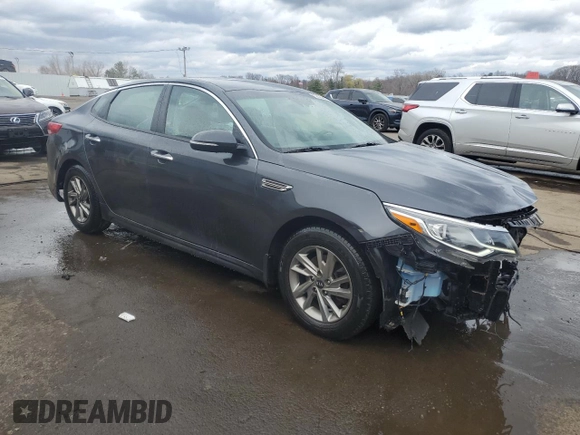 2019 Kia Optima LX with VIN 5XXGT4L34KG305263, listed as a Copart auction lot 52525685 with 87,438 mi miles and Salvage Title. Bid and sale history available at carsss.com. Image 4.
