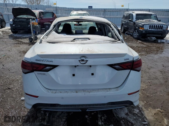 2021 Nissan Sentra SR with VIN 3N1AB8DV0MY288944, listed as a Copart auction lot 49735655 with 52,465 mi miles and Salvage Title. Bid and sale history available at carsss.com. Image 6.