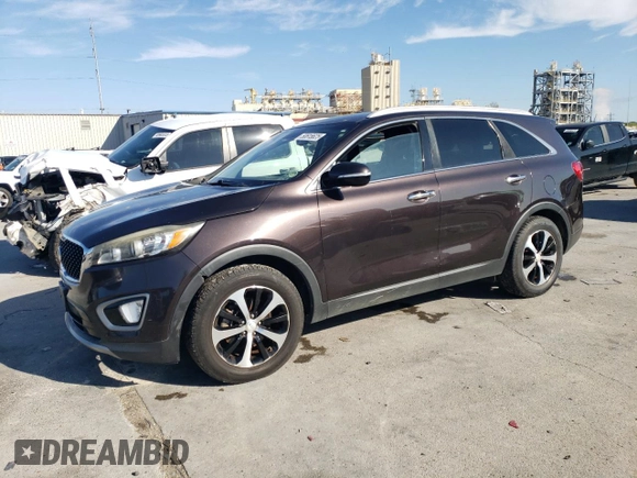 2017 Kia Sorento EX V6 with VIN 5XYPH4A57HG203109, listed as a Copart auction lot 50615625 with 133,500 mi miles and Clean Title. Bid and sale history available at carsss.com. Image 1.