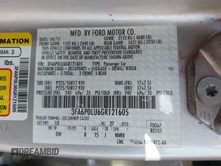2016 Ford Fusion SE Hybrid z VIN 3FA6P0LU6GR121605, wystawiony jako IAAI lot #42651096 z przebiegiem 194 693 mil mil oraz . Historia ofert i sprzedaży dostępna na DreamBid. Obrazek 9.