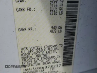 2014 Nissan Altima 2.5 S with VIN 1N4AL3APXEN378237, listed as a Copart auction lot 50934945 with Not Provided miles and Non Repairable. Bid and sale history available at carsss.com. Image 12.