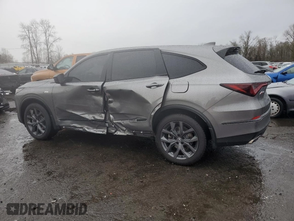 2023 Acura MDX w/A-Spec Package with VIN 5J8YE1H02PL026981, listed as a Copart auction lot 43169925 with 21,058 mi miles and Salvage Title. Bid and sale history available at carsss.com. Image 2.