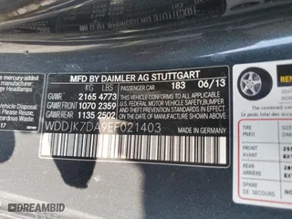 2014 Mercedes-Benz SL-Class SL 550 with VIN WDDJK7DA9EF021403, listed as a Copart auction lot 67295114 with 80,000 mi miles and Non Repairable. Bid and sale history available at carsss.com. Image 13.