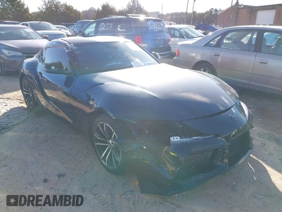 2021 Toyota Supra 2.0 with VIN WZ1DB2C09MW043680, listed as a IAAI auction lot 41732849 with 36,821 mi miles and . Bid and sale history available at DreamBid. Image 1.