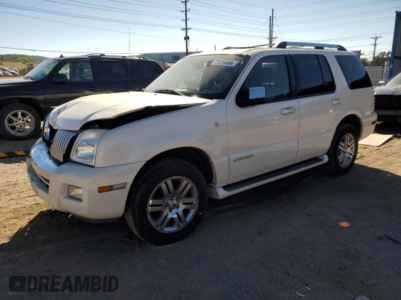 2008 Mercury Mountaineer Premier with VIN 4M2EU48E28UJ09799, listed as a Copart auction lot 72999464 with 0 mi miles and Salvage Title. Bid and sale history available at carsss.com. Image 1.