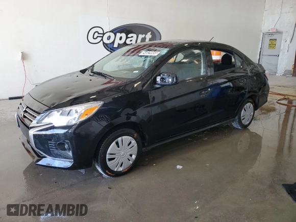 2024 Mitsubishi Mirage ES z VIN ML32FUFJ5RHF18365, wystawiony jako Copart lot #54029955 z przebiegiem 3 175 mil mil oraz Szkoda całkowita • Salvage title. Historia ofert i sprzedaży dostępna na DreamBid. Obrazek 1.