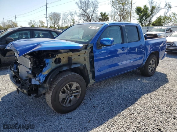 2025 Nissan Frontier SV with VIN 1N6ED1EJ4SN609256, listed as a Copart auction lot 43553685 with 2,153 mi miles and Salvage Title. Bid and sale history available at carsss.com. Image 1.
