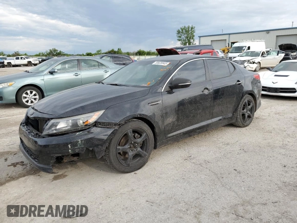 2014 Kia Optima LX z VIN 5XXGM4A79EG331820, wystawiony jako Copart lot #55628945 z przebiegiem Nie podano mil oraz Szkoda całkowita • Salvage title. Historia ofert i sprzedaży dostępna na DreamBid. Obrazek 1.