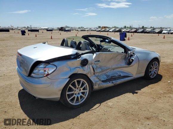 2007 Mercedes-Benz SLK-Class 3.5L with VIN WDBWK56F47F145383, listed as a Copart auction lot 59658234 with 106,491 mi miles and Salvage Title. Bid and sale history available at carsss.com. Image 3.