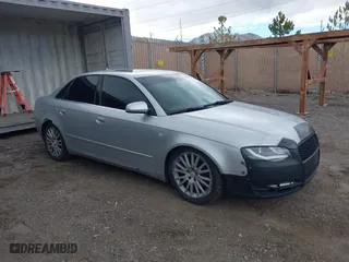 2007 Audi A4 2.0T with VIN WAUAF78E47A113253, listed as a IAAI auction lot 41604621 with 271,628 mi miles. Bid and sale history available at carsss.com. Image 1.