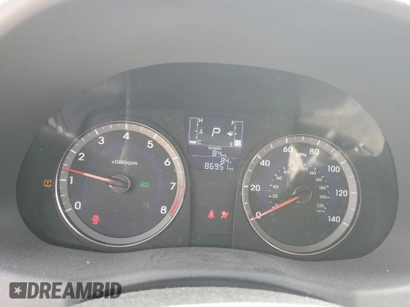 2015 Hyundai Accent GLS with VIN KMHCT4AE8FU907386, listed as a Copart auction lot 54400335 with 86,951 mi miles and Salvage Title. Bid and sale history available at DreamBid. Image 9.