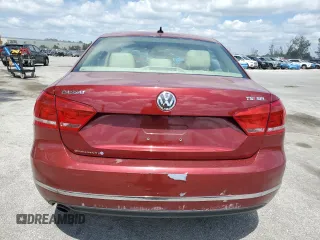 2015 Volkswagen Passat SEL Premium with VIN 1VWCT7A33FC123141, listed as a Copart auction lot 53284595 with 87,450 mi miles and Salvage title. Bid and sale history available at DreamBid. Image 6.