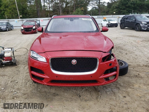 2018 Jaguar F-Pace 30t Portfolio with VIN SADCN2GX3JA288772, listed as a Copart auction lot 73749634 with 72,754 mi miles and Salvage title. Bid and sale history available at DreamBid. Image 5.
