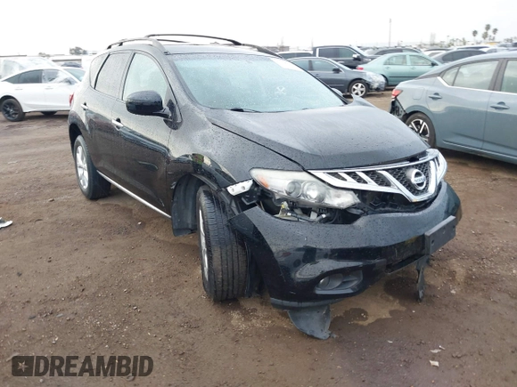 2014 Nissan Murano SV with VIN JN8AZ1MU3EW411267, listed as a IAAI auction lot 41758581 with 120,907 mi miles and . Bid and sale history available at DreamBid. Image 1.