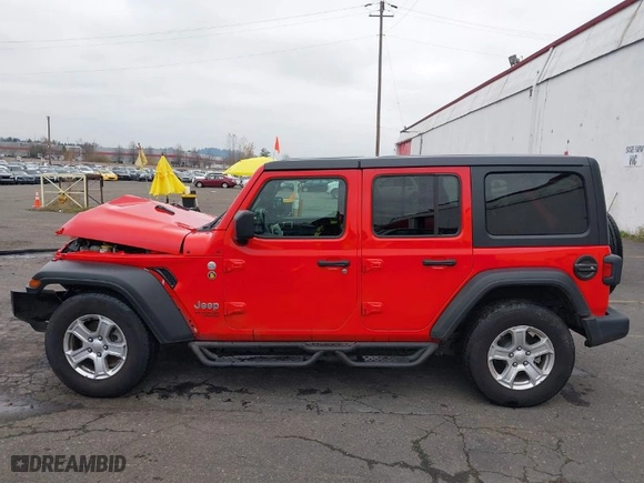 2021 Jeep Wrangler Unlimited Sport S with VIN 1C4HJXDN1MW531032, listed as a IAAI auction lot 40980414 with NaN miles. Bid and sale history available at carsss.com. Image 14.