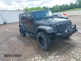 2018 Jeep Wrangler Unlimited Sport S with VIN 1C4BJWDG1JL849635, listed as a IAAI auction lot 42060964 with 60,405 mi miles and . Bid and sale history available at DreamBid. Image 1.