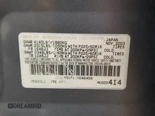 2004 Mitsubishi Outlander LS with VIN JA4LX31FX4U046408, listed as a Copart auction lot 78722924 with 174,908 mi miles and Salvage Title. Bid and sale history available at carsss.com. Image 13.