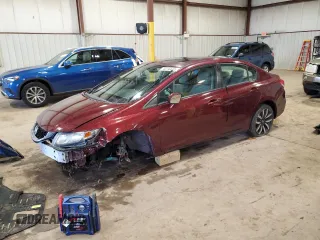 2015 Honda Civic EX-L with VIN 2HGFB2F93FH501458, listed as a Copart auction lot 52144305 with Not Provided miles and Salvage Title. Bid and sale history available at carsss.com. Image 1.