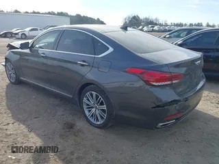 2018 Genesis G80 3.8L with VIN KMHGN4JE3JU230140, listed as a IAAI auction lot 41699214 with 35,864 mi miles. Bid and sale history available at carsss.com. Image 3.