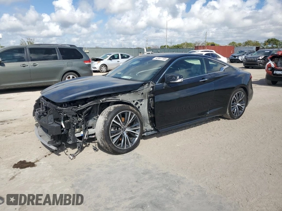 2020 Infiniti Q60 Luxe with VIN JN1EV7EK5LM340240, listed as a Copart auction lot 43447795 with 15,198 mi miles and Salvage Title. Bid and sale history available at carsss.com. Image 1.