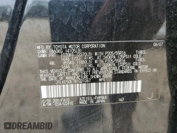2008 Scion xB z VIN JTLKE50E781021067, wystawiony jako Copart lot #53679125 z przebiegiem 156 167 mil mil oraz Czysty tytuł • Clean title. Historia ofert i sprzedaży dostępna na DreamBid. Obrazek 13.
